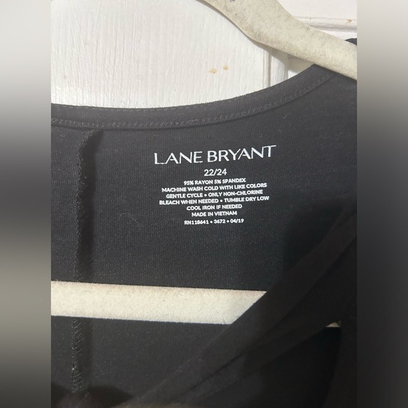 Black Lane Bryant 22/24 Tie Front Knit Top - Picture 4 of 6